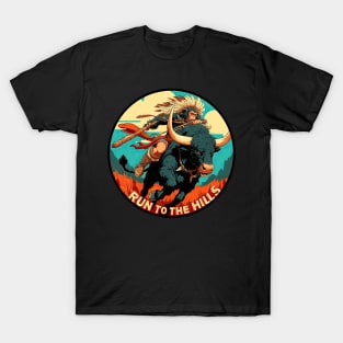 Run to the hills Iron Maiden monkey T-Shirt